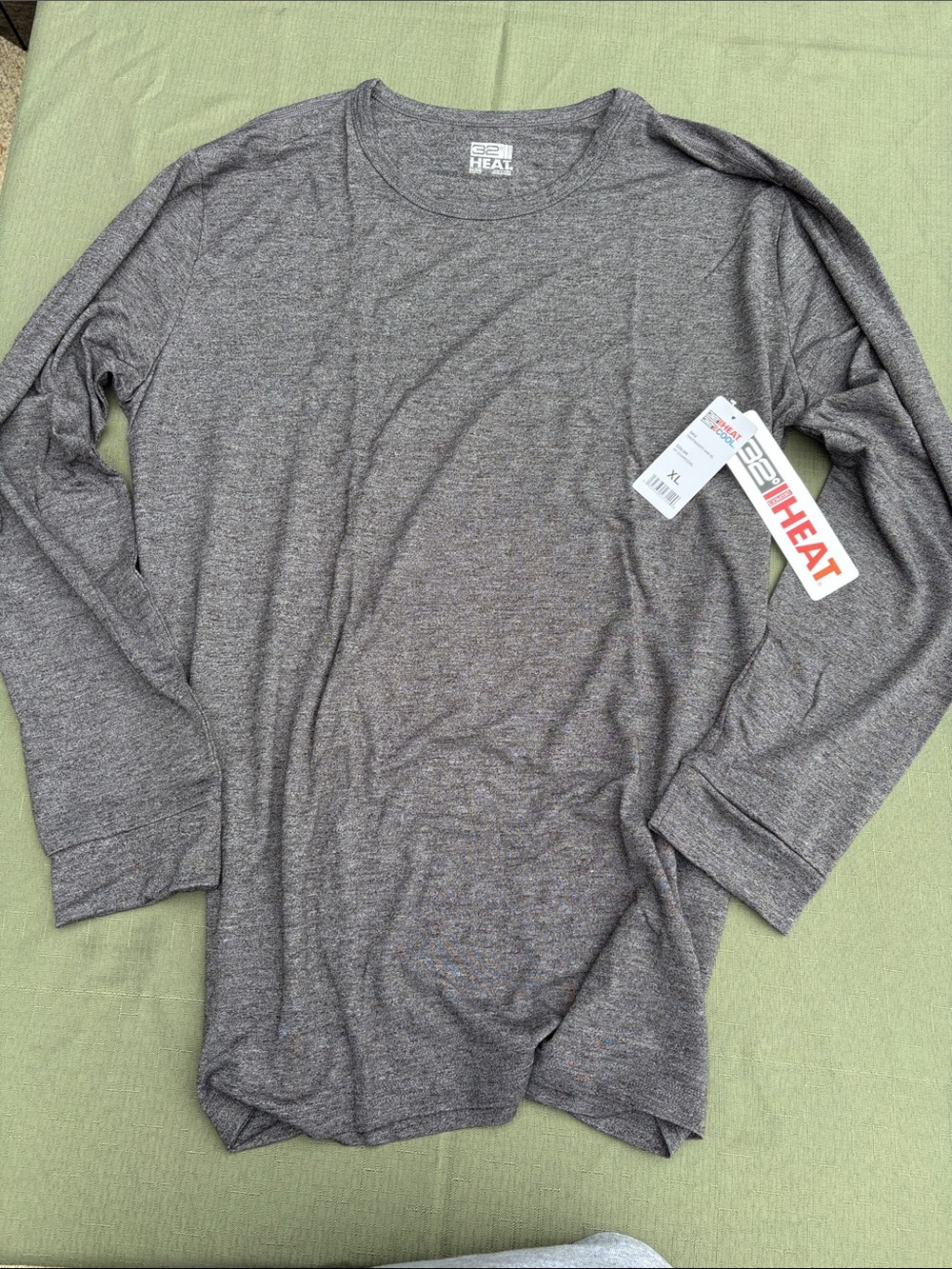 32 Degrees Long Sleeve Crewneck Shirt - Gray Heather